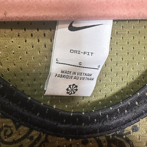 Nike Dri-Fit KD Mesh Tank Top Easy Green Black Jersey Men's Size Large Bandana - Picture 5 of 10